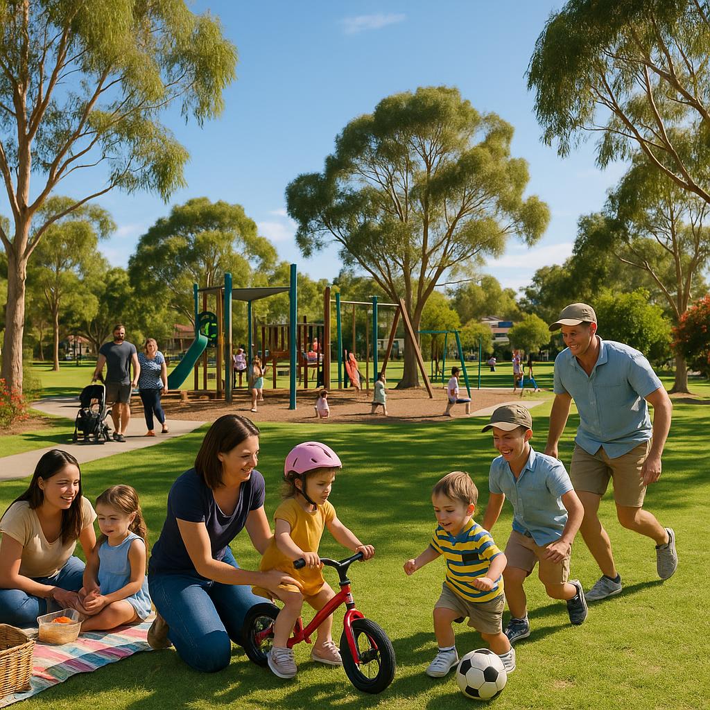 Floreat community park with families