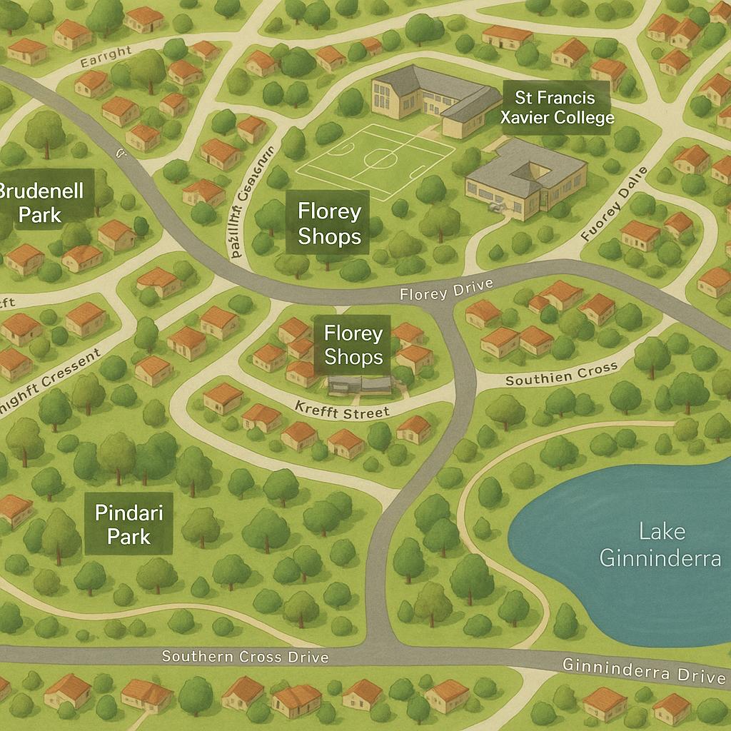 Beautiful park area in Florey, Canberra