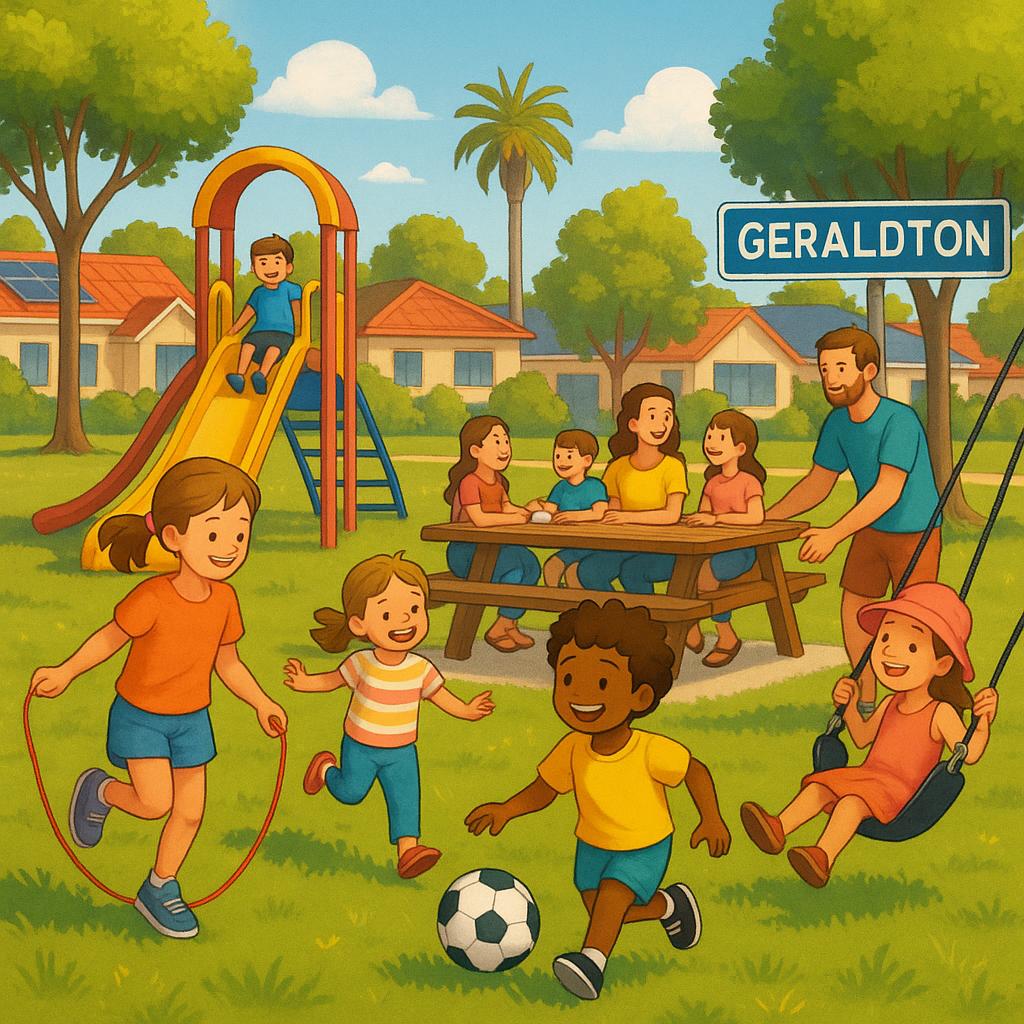 Families enjoying Geraldton's outdoor lifestyle