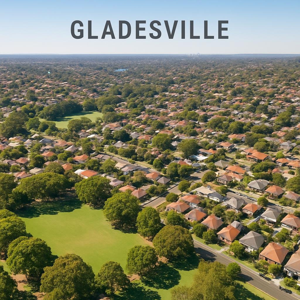 Aerial view of Gladesville suburb