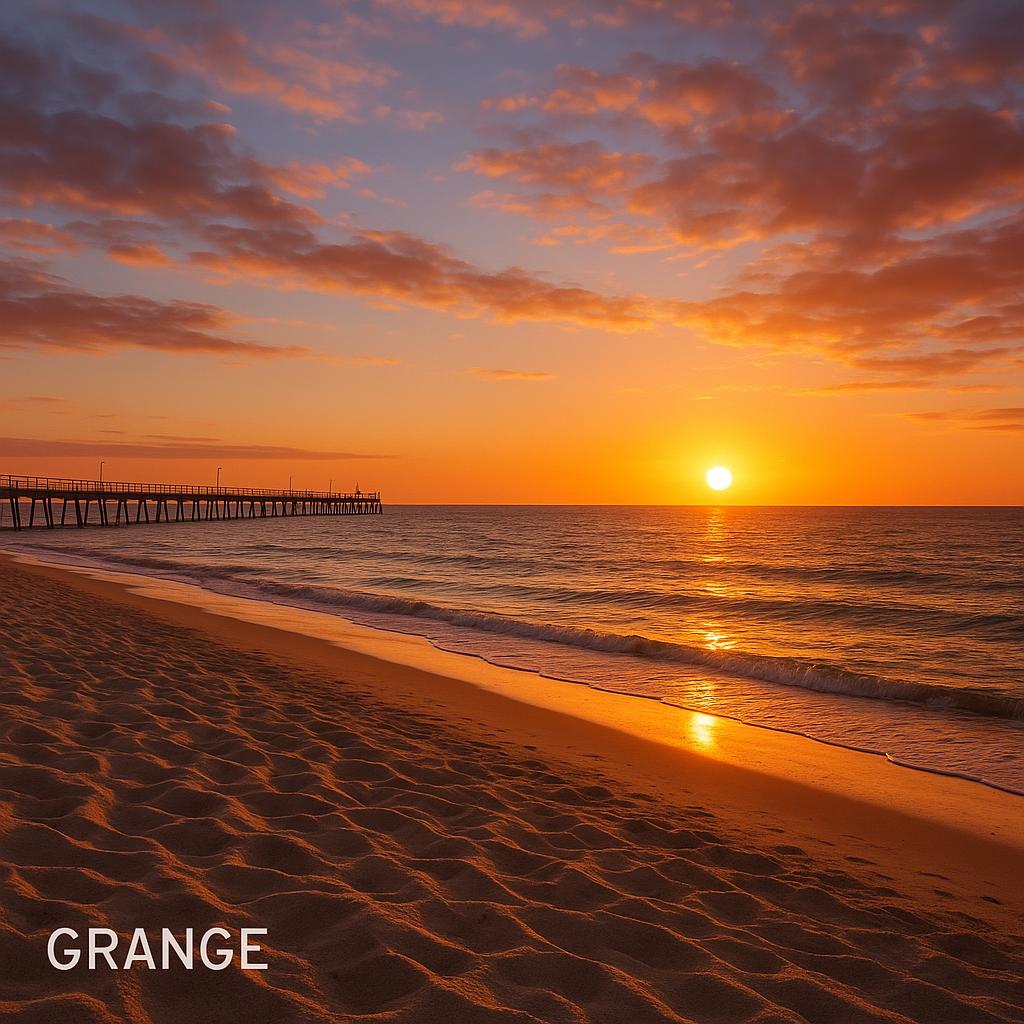 Scenic beach view at Grange, South Australia