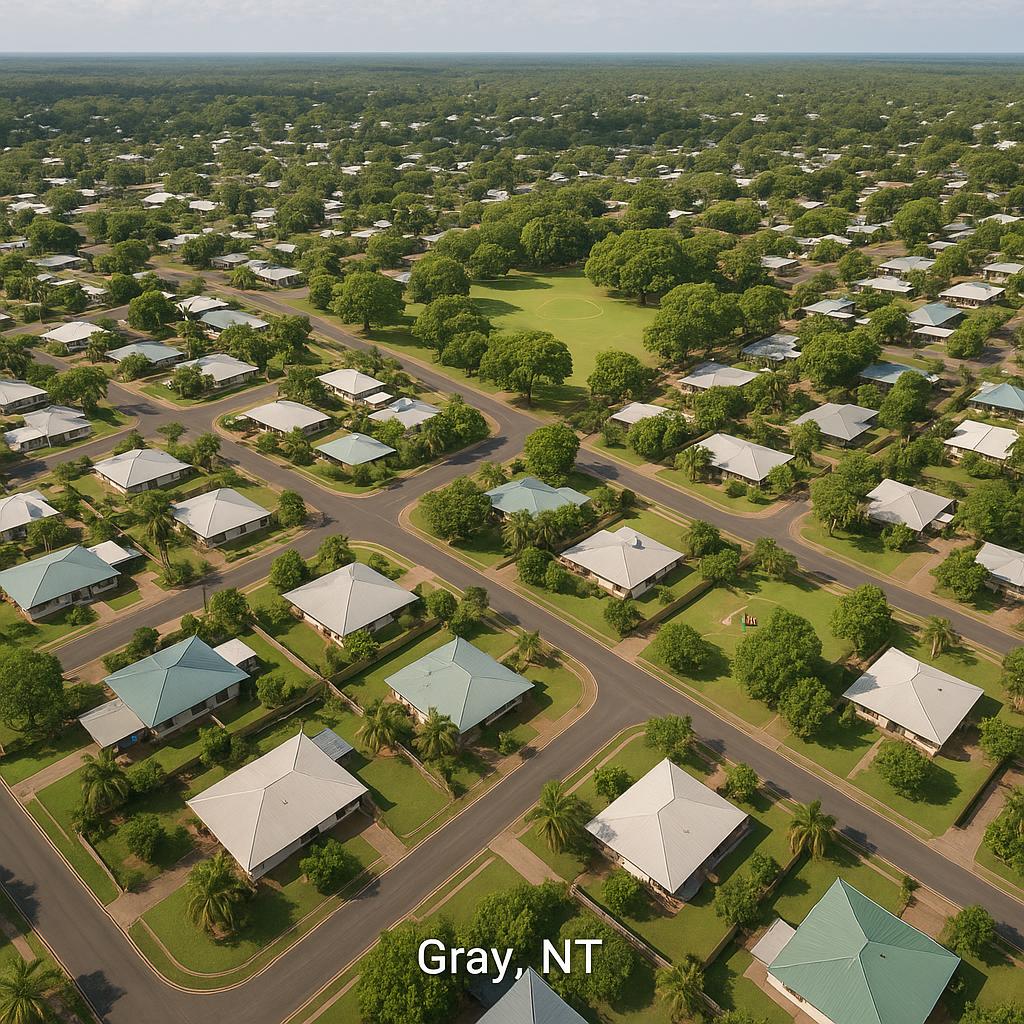 Aerial view of Gray, NT