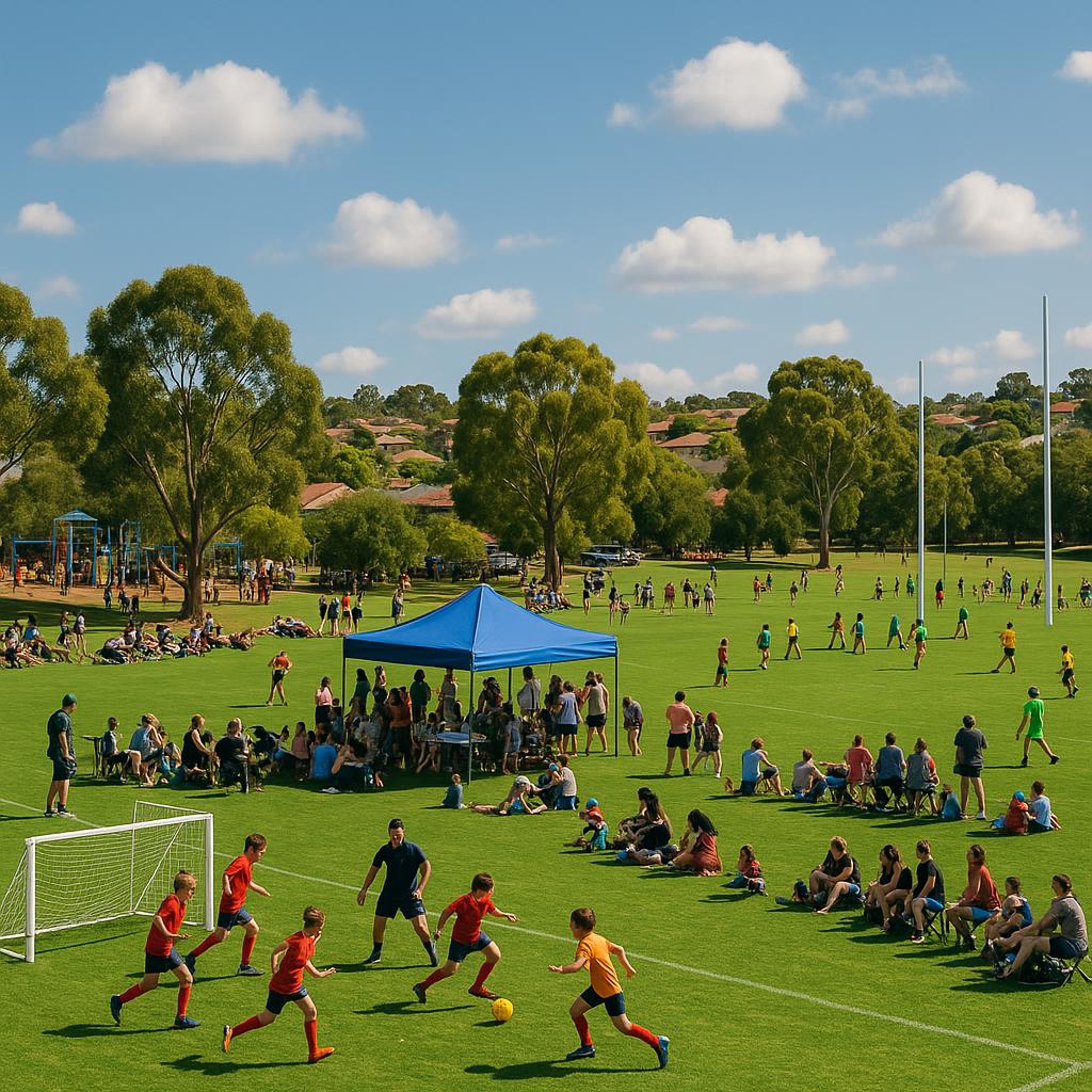 Community sports activities at Greenwith oval