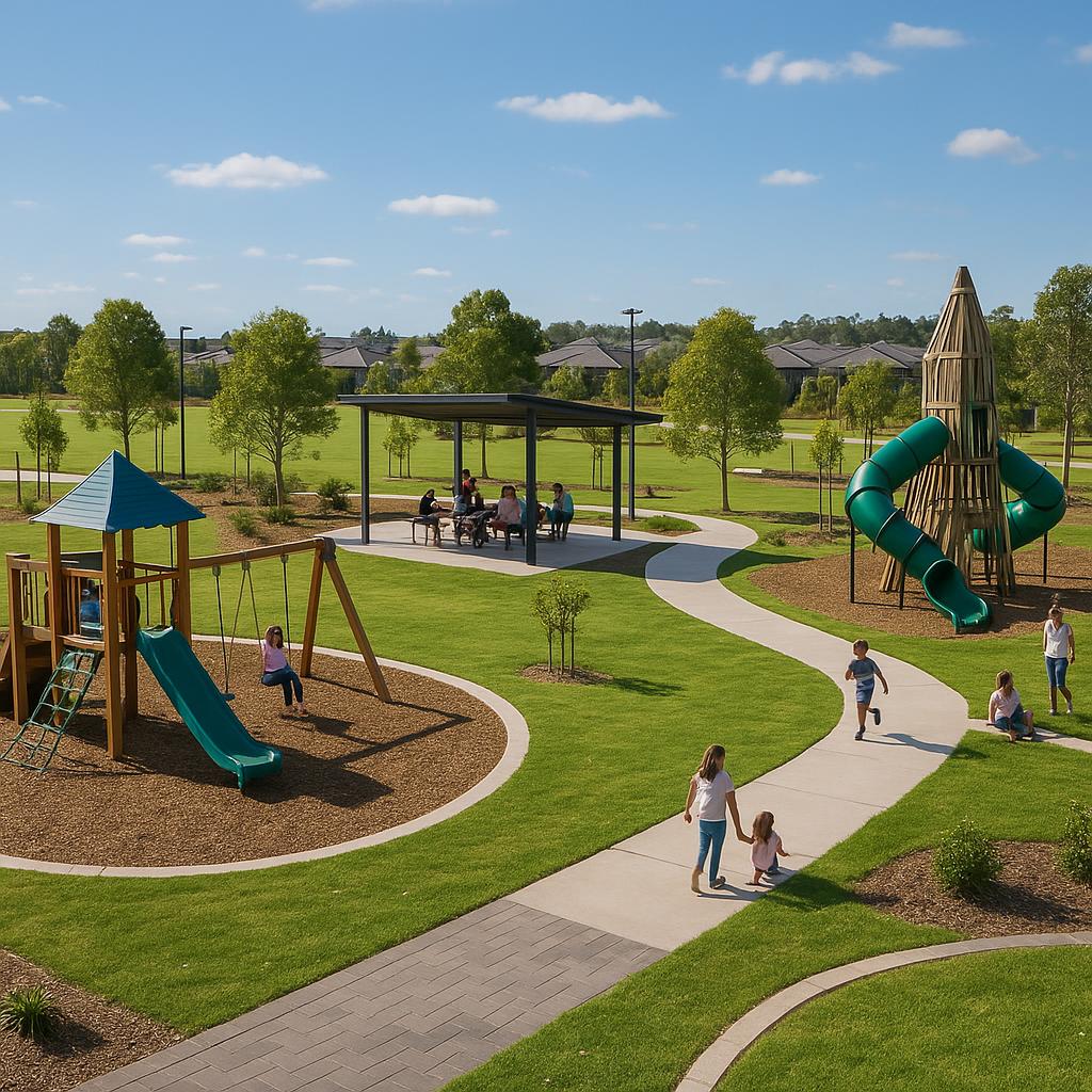 A vibrant community park in Gregory Hills