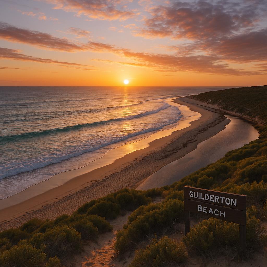 Scenic Guilderton Beach at Sunset