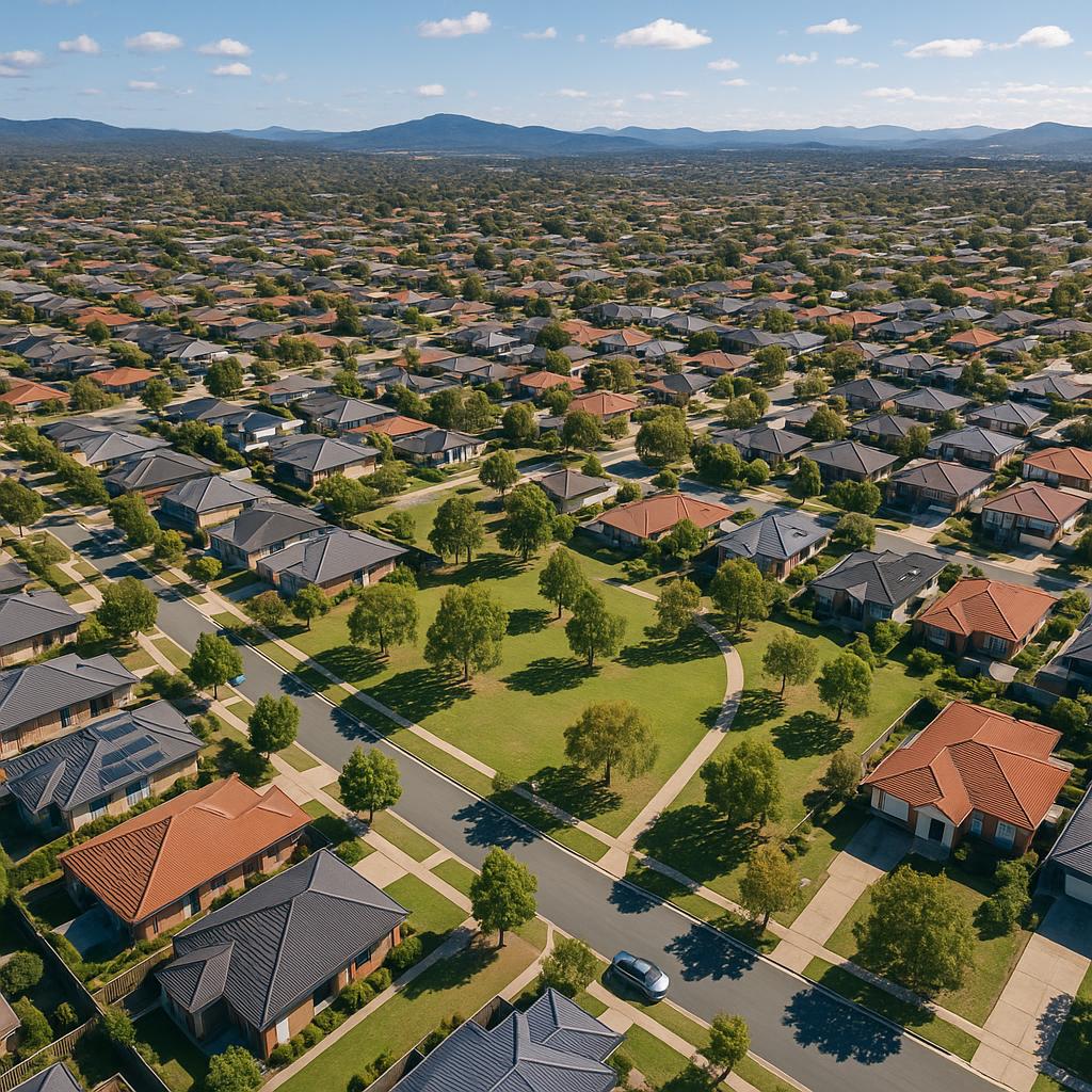 Aerial view of Gungahlin suburb
