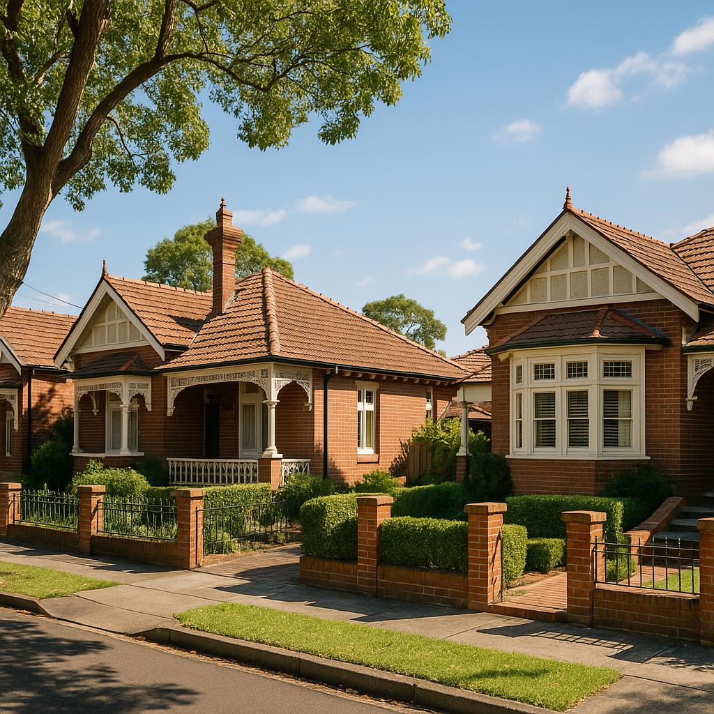 Federation homes in Haberfield, inner west Sydney
