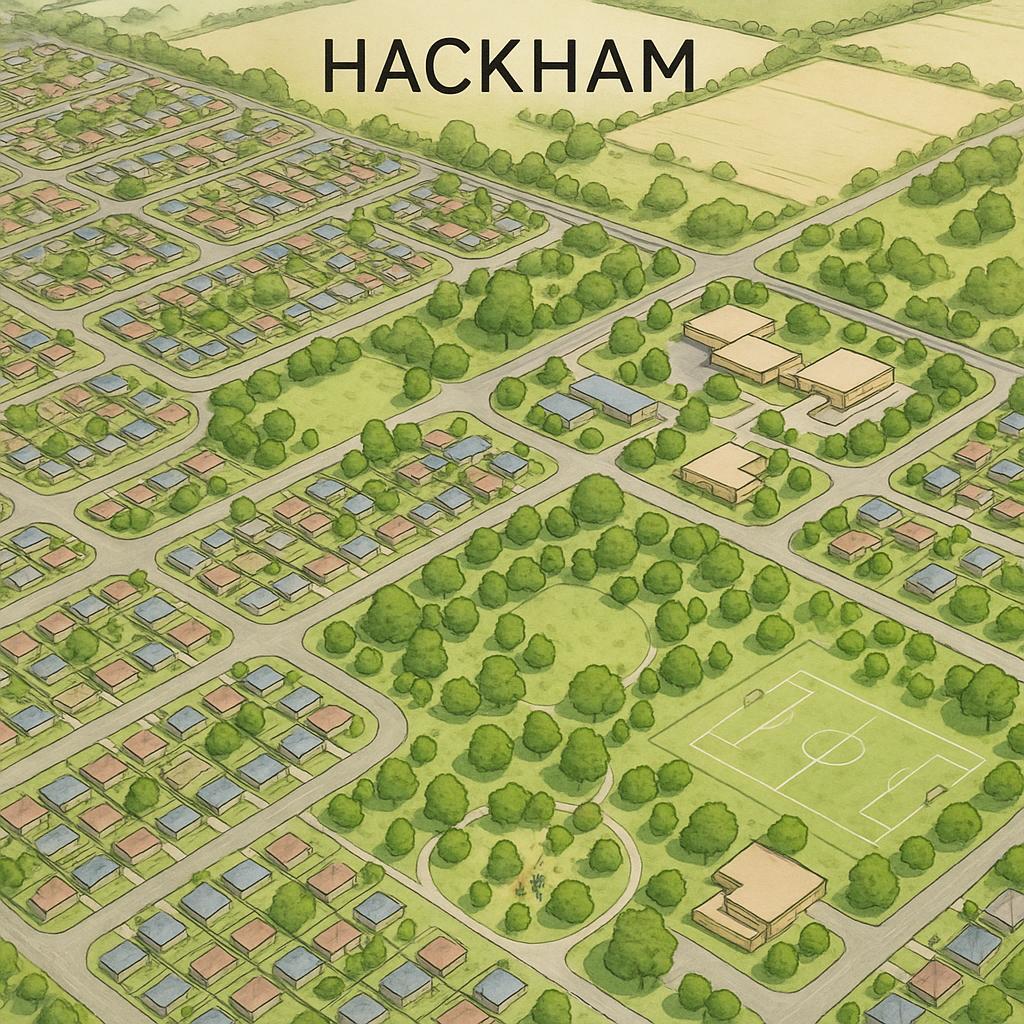 Aerial view of Hackham, South Australia.