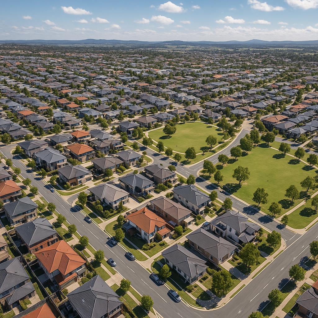 Aerial view of Harrison, ACT