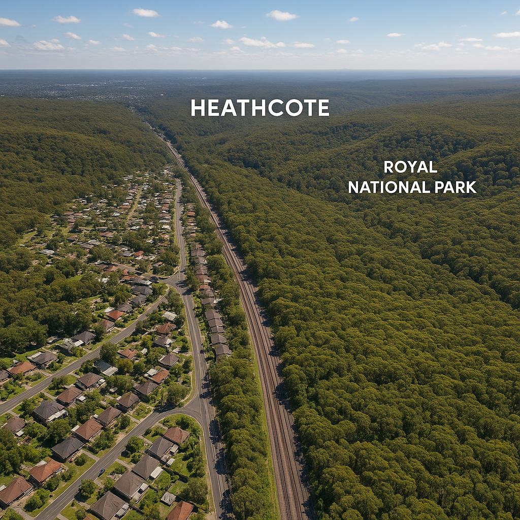 Scenic view of Heathcote near Royal National Park