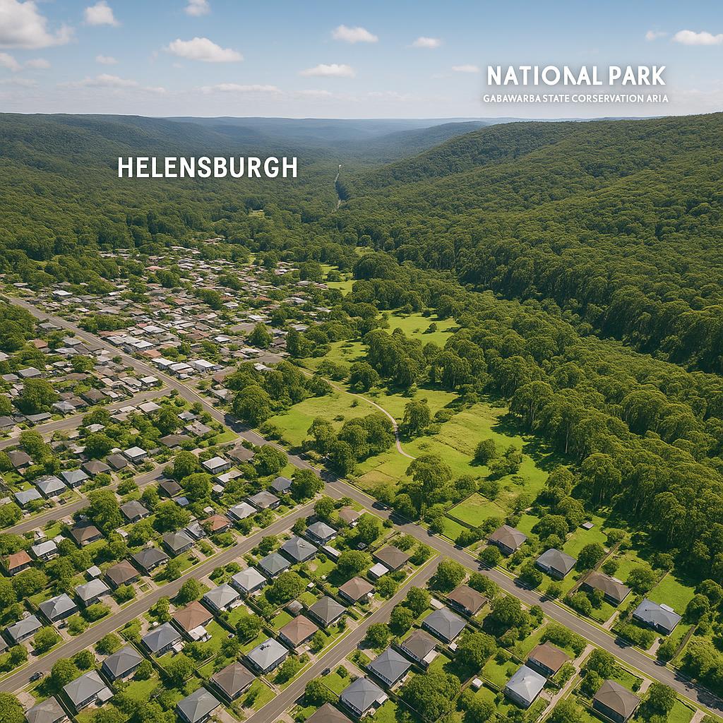 Helensburgh suburb surrounded by lush greenery and national parks