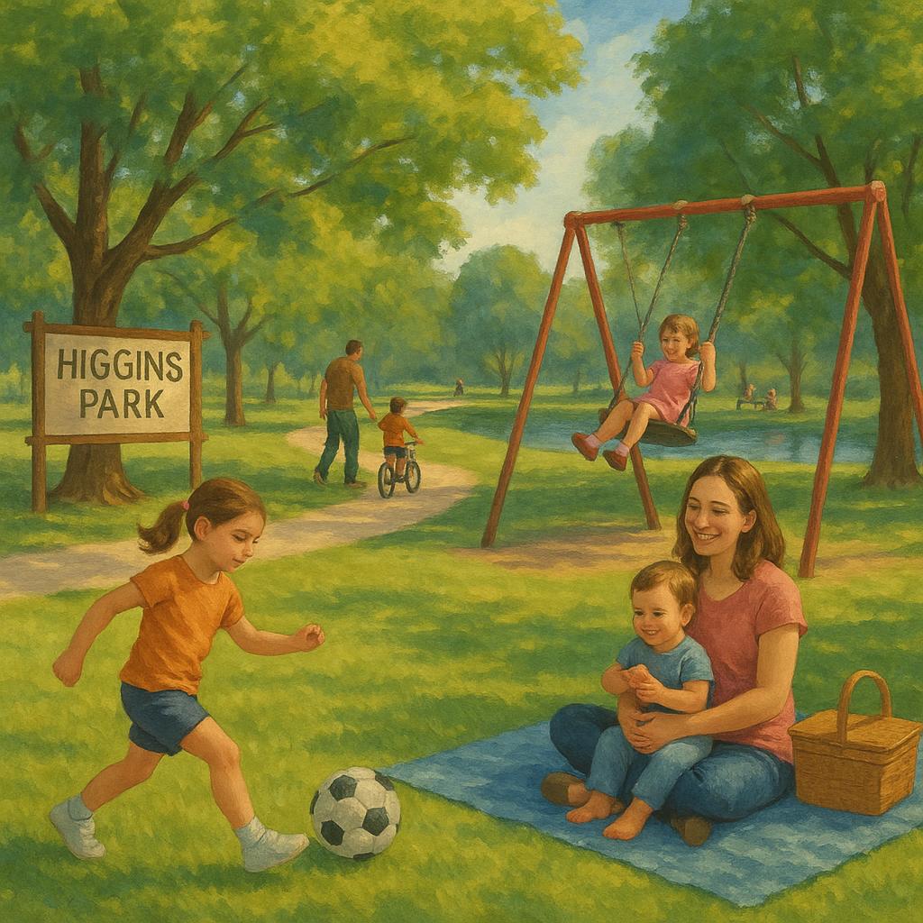 Families enjoying a park in Higgins, ACT