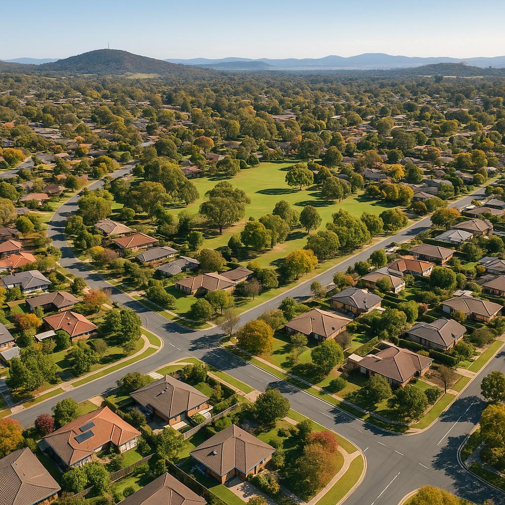 Aerial view of Hughes suburb