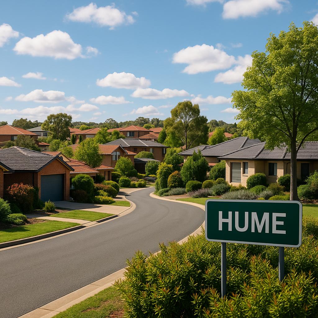 A vibrant residential area in Hume, ACT