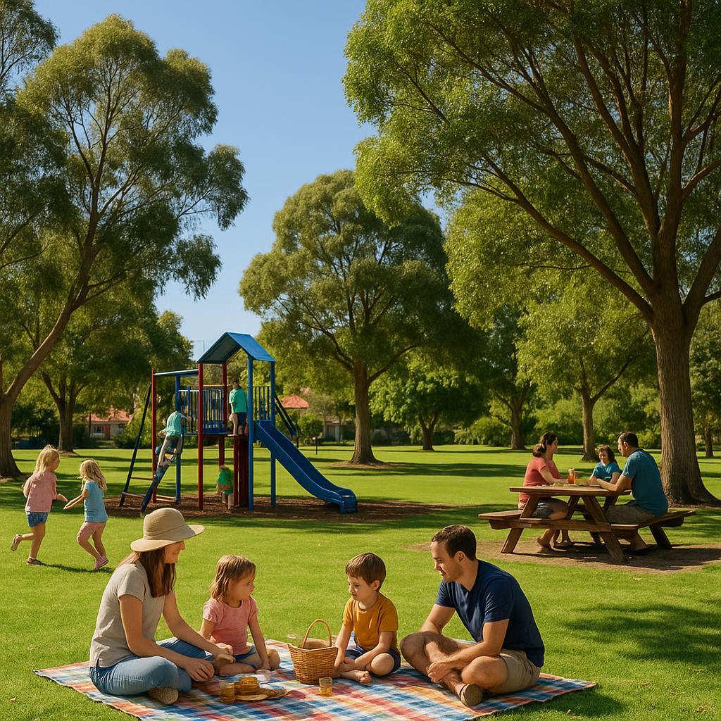Families enjoying a day in a local park in Innaloo.