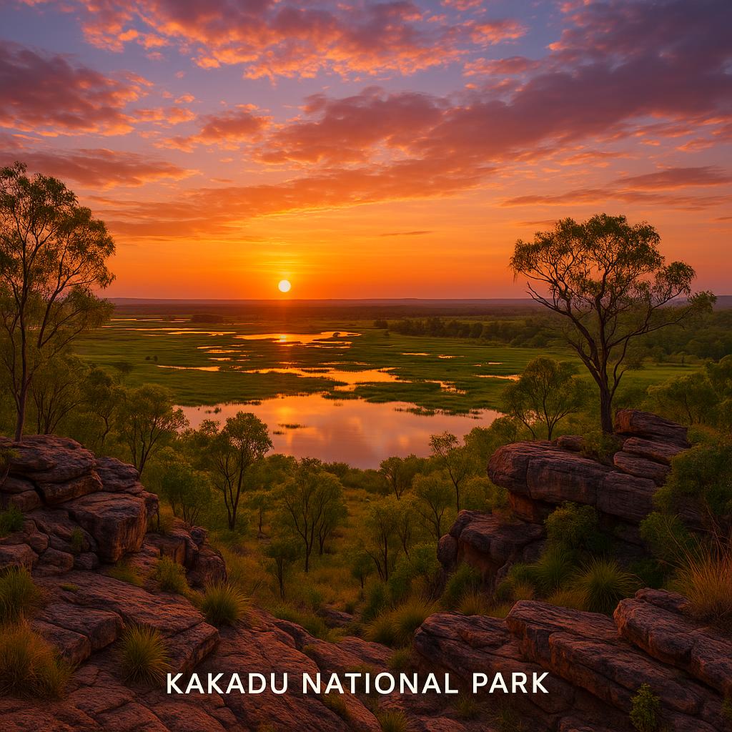 Stunning sunset view of Kakadu National Park