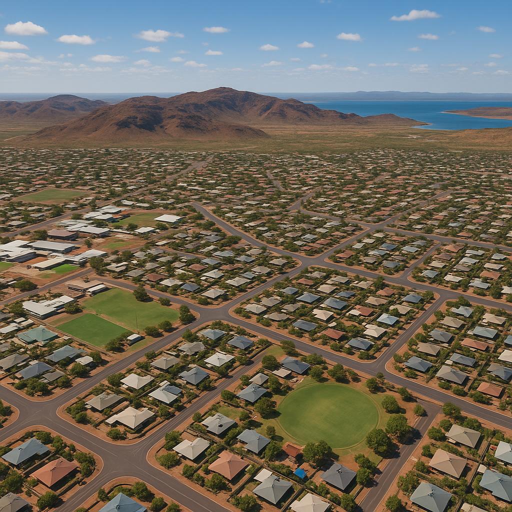 Aerial view of Karratha, Australia