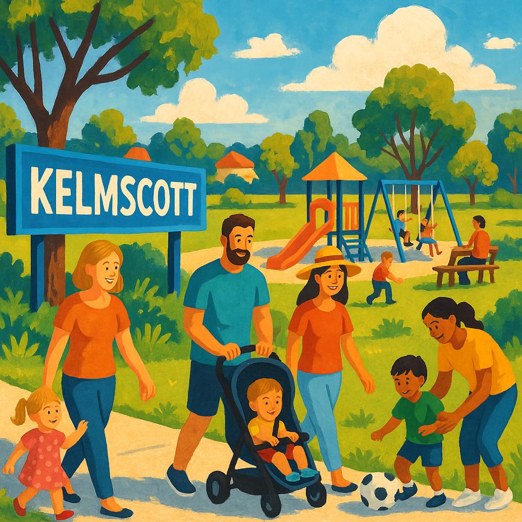 Families enjoying a day at a park in Kelmscott