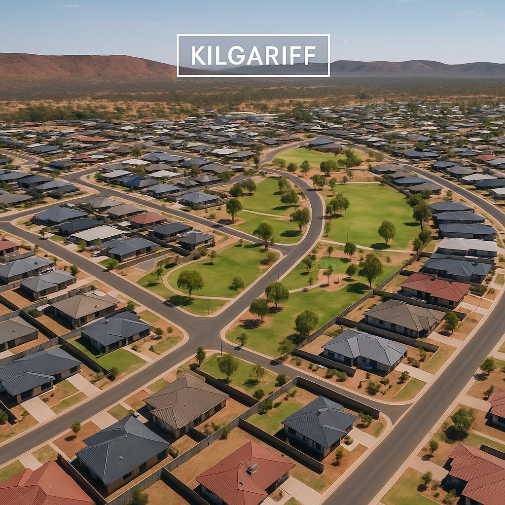 Aerial view of Kilgariff showcasing community and property areas