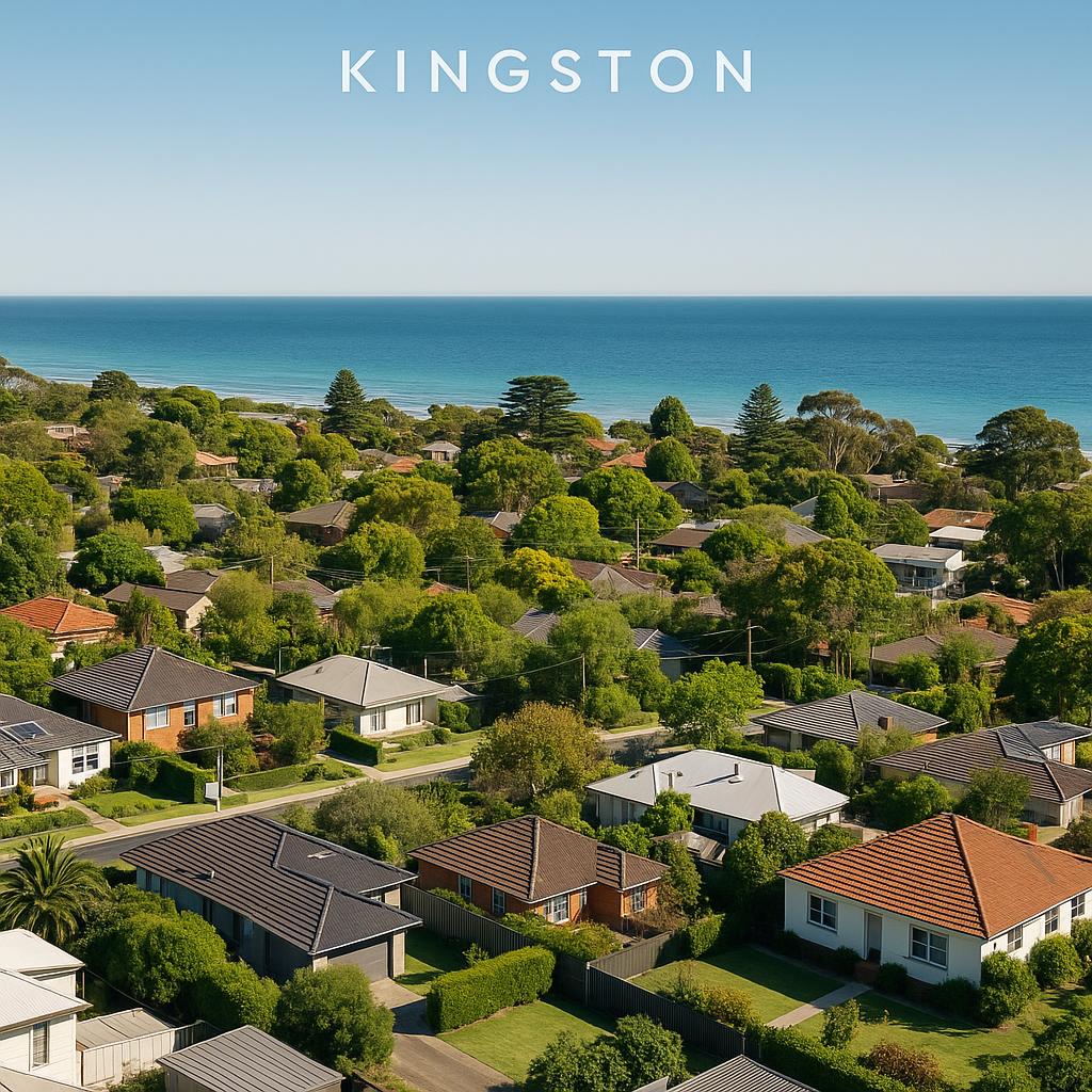 Vibrant Kingston suburb with greenery and houses
