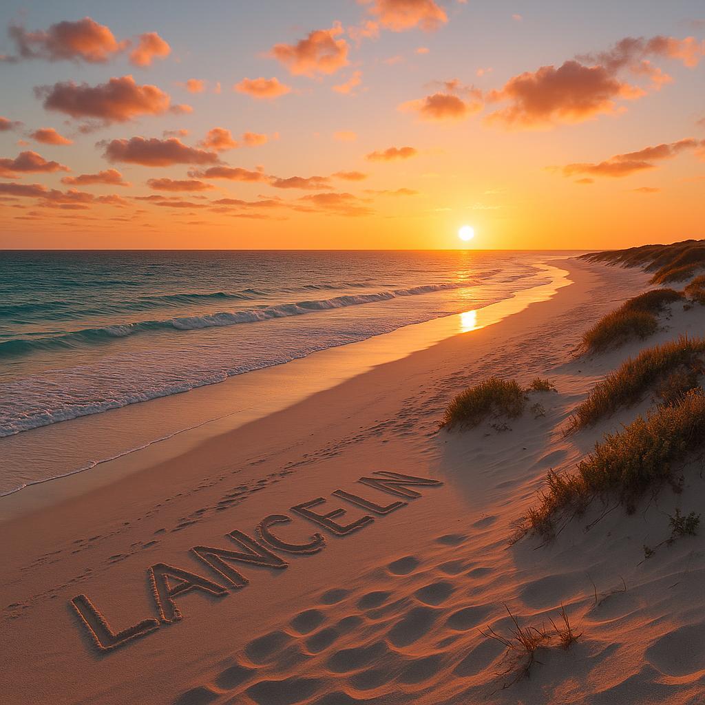 Lancelin beach at sunset