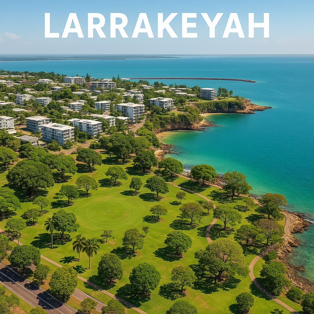 Aerial view of Larrakeyah, Northern Territory