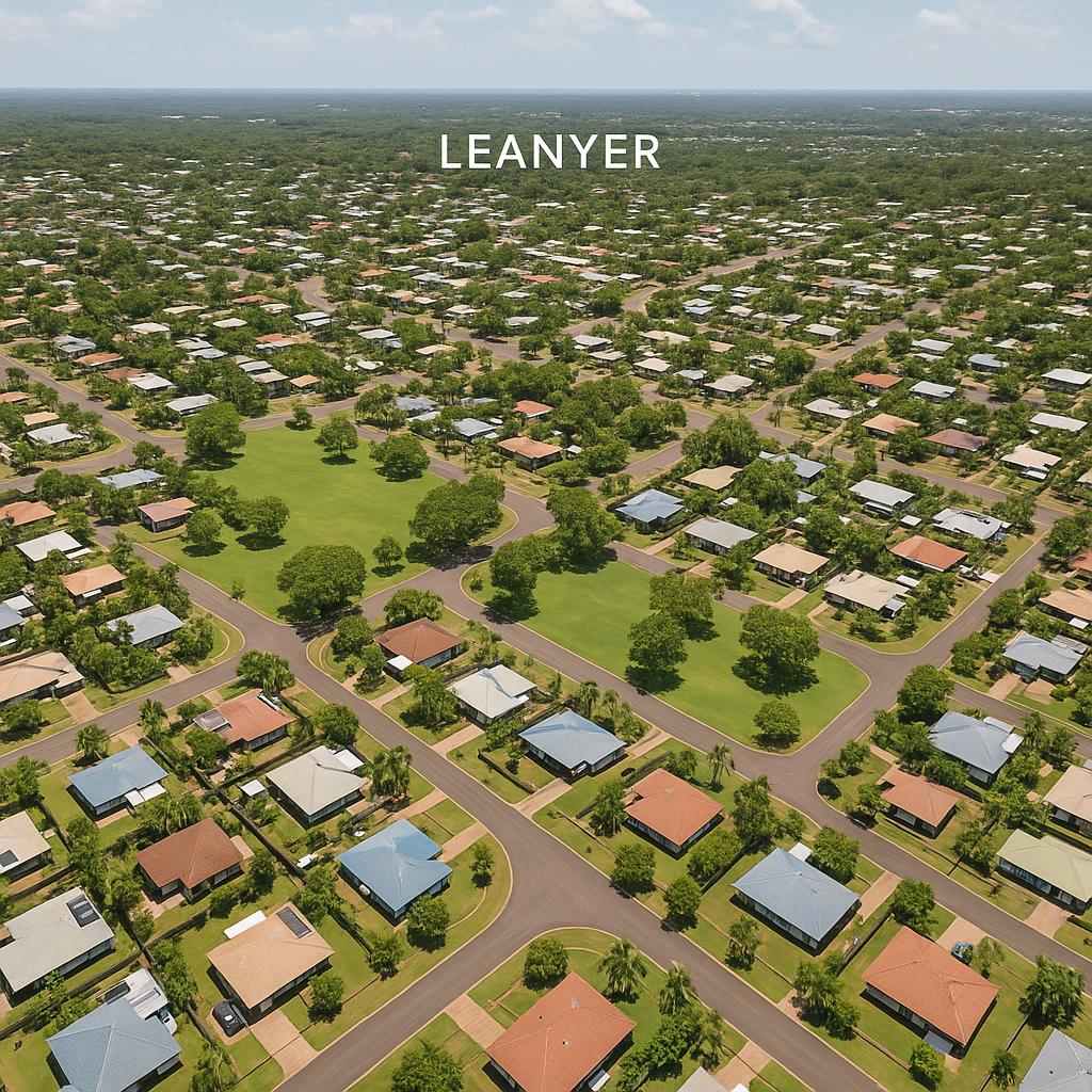 Aerial view of Leanyer, Northern Territory