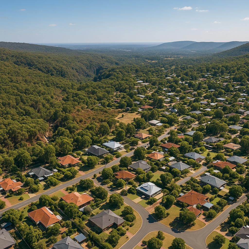 Beautiful aerial view of Lesmurdie