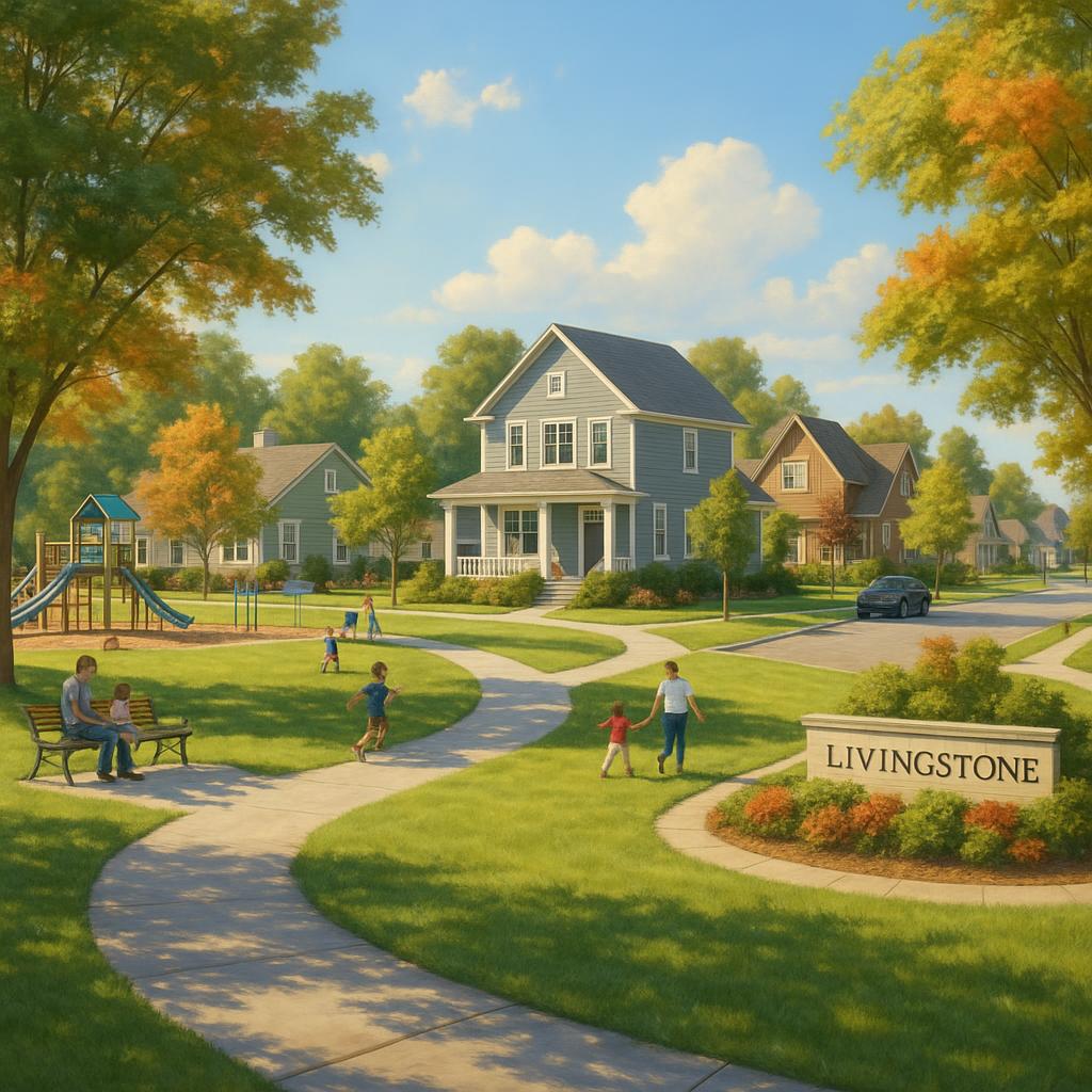 Livingstone suburb view showing family-friendly parks
