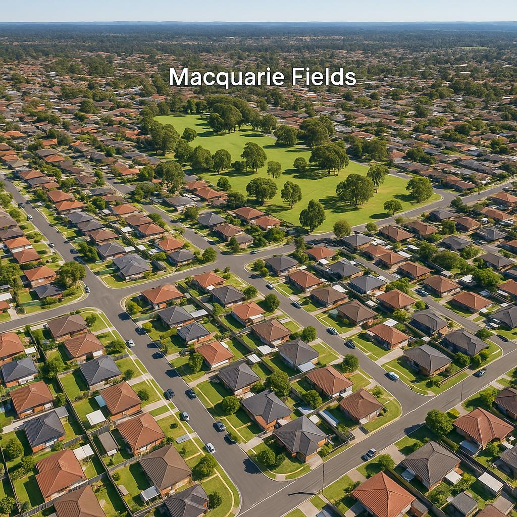 Aerial view of Macquarie Fields