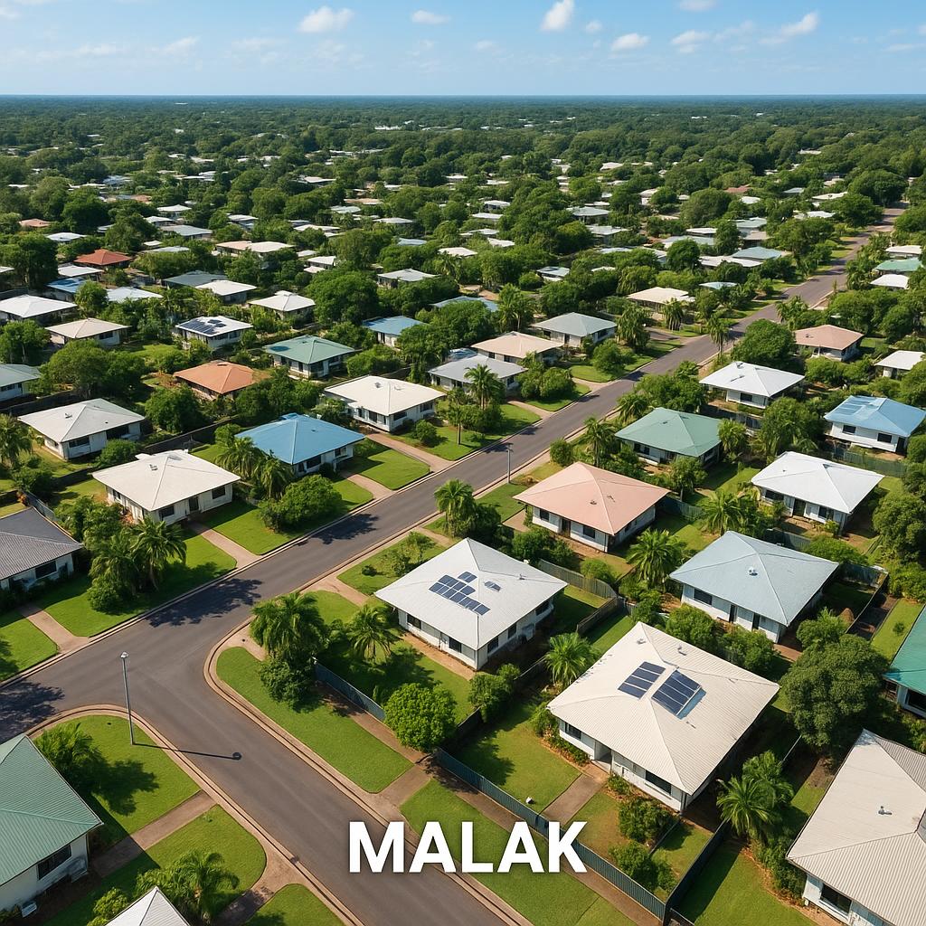Aerial view of Malak suburb