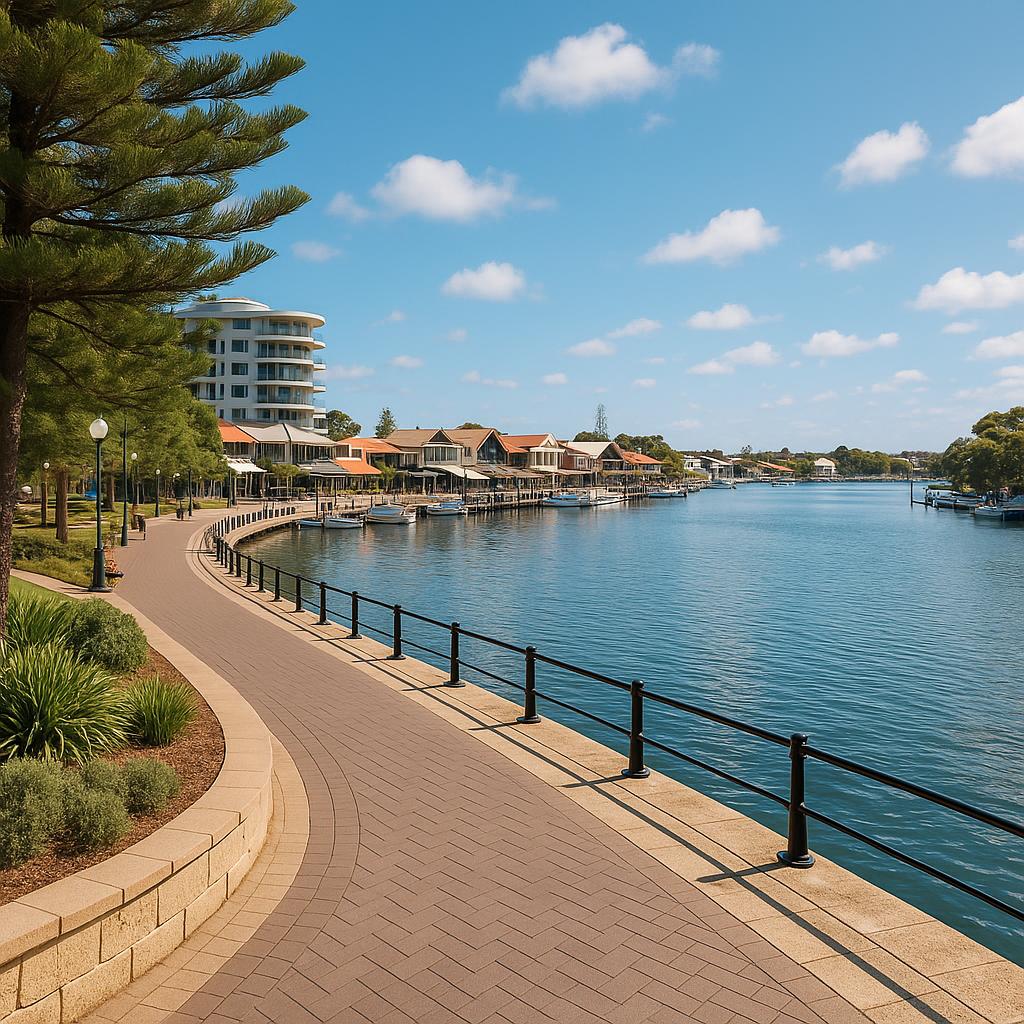 Riverside walk in Mandurah
