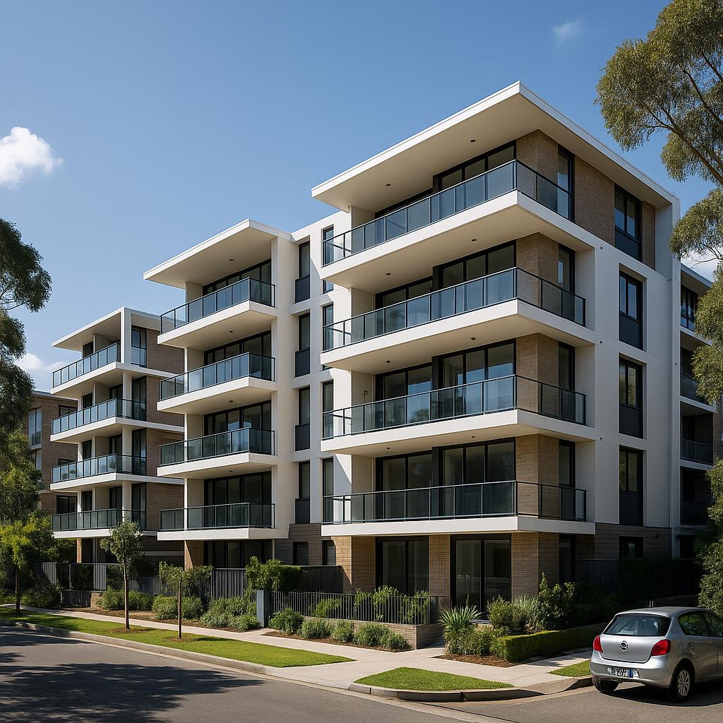 Modern apartment complex in Manly Vale, Northern Beaches.