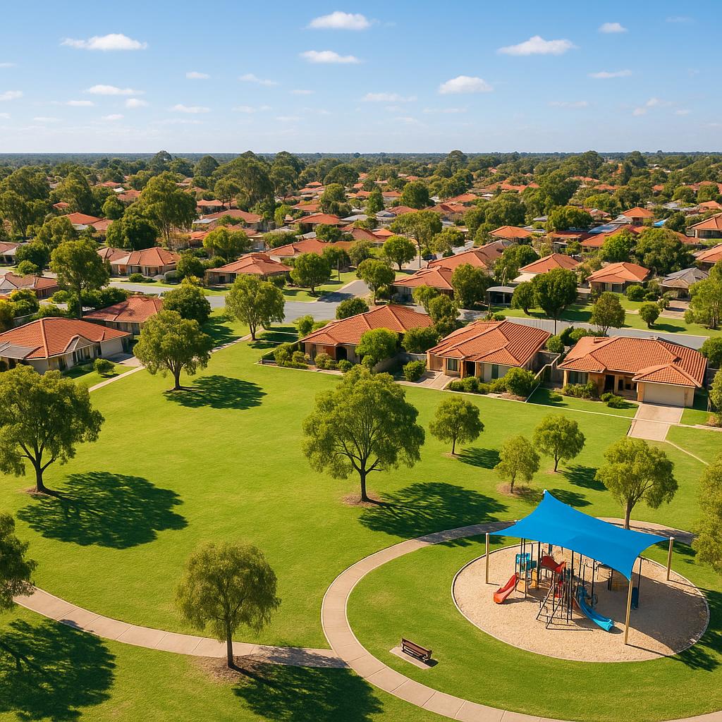 Scenic view of Marangaroo with parks