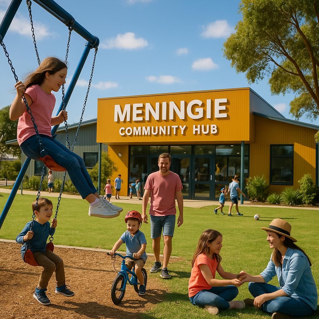 Families participating in local community events in Meningie.