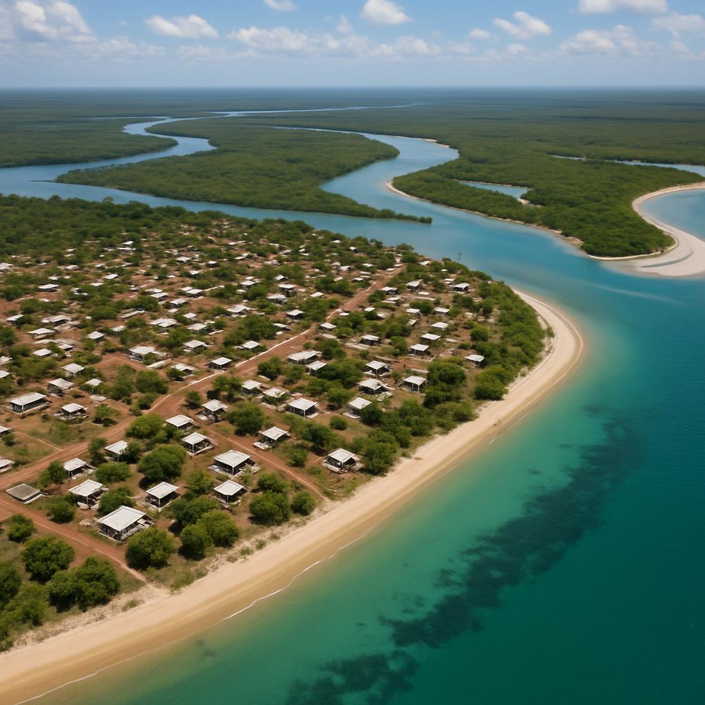 Aerial view of Milingimbi