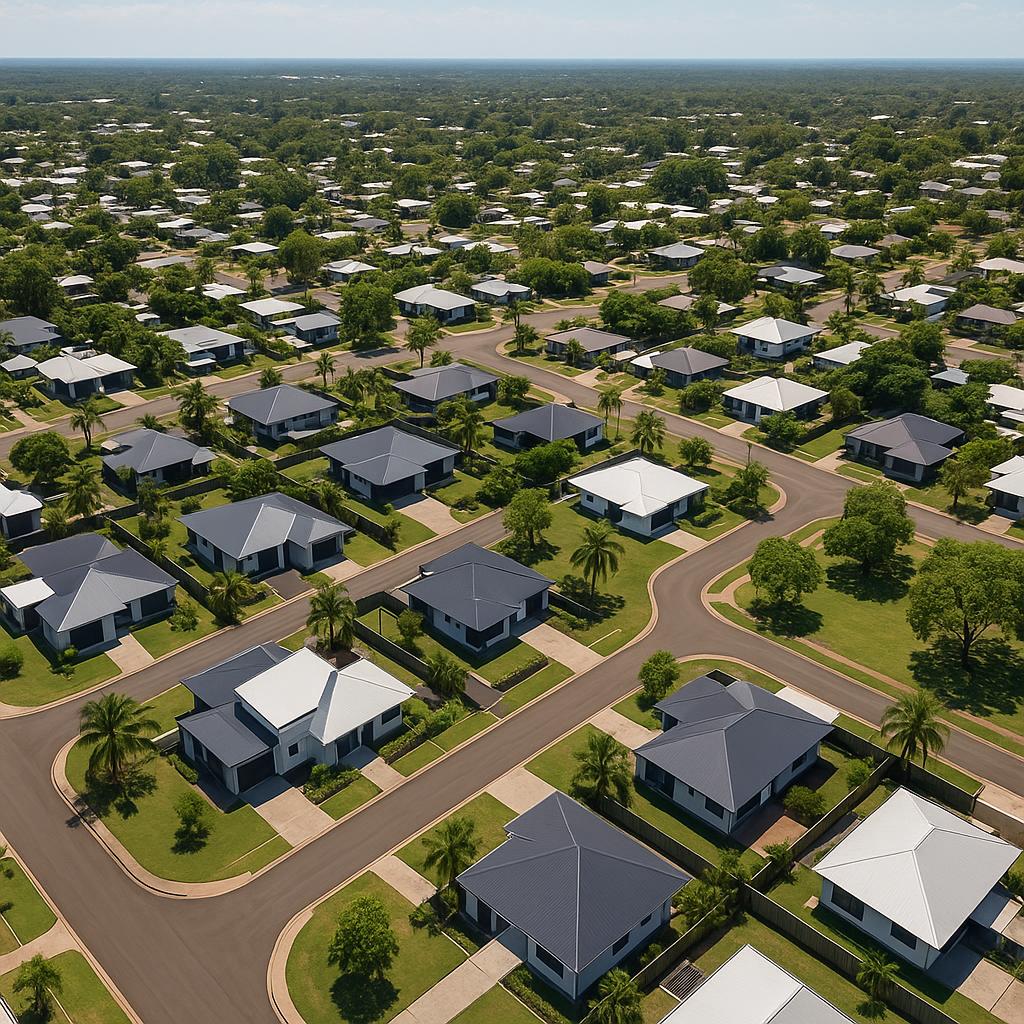 Moil suburb featuring modern architecture and green spaces