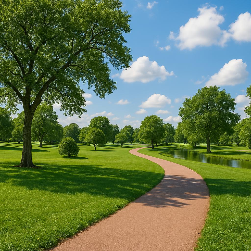 Beautiful green park in Morgan enhancing livability