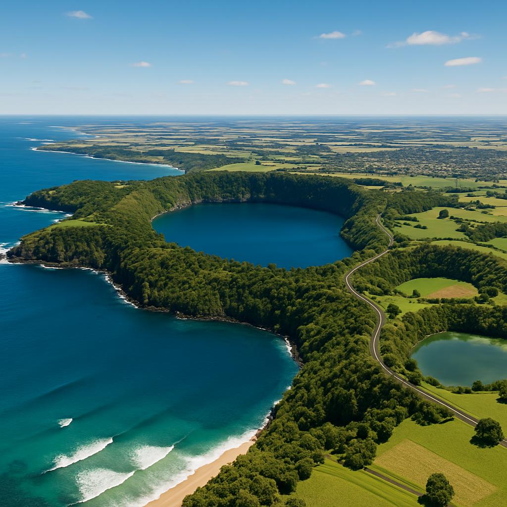Scenic landscape of Mount Gambier highlighting its natural beauty.