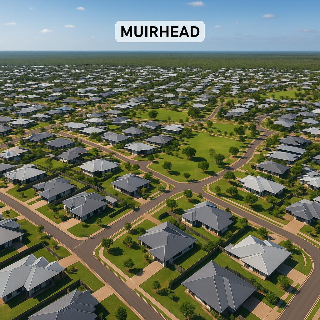 Aerial view of Muirhead suburb