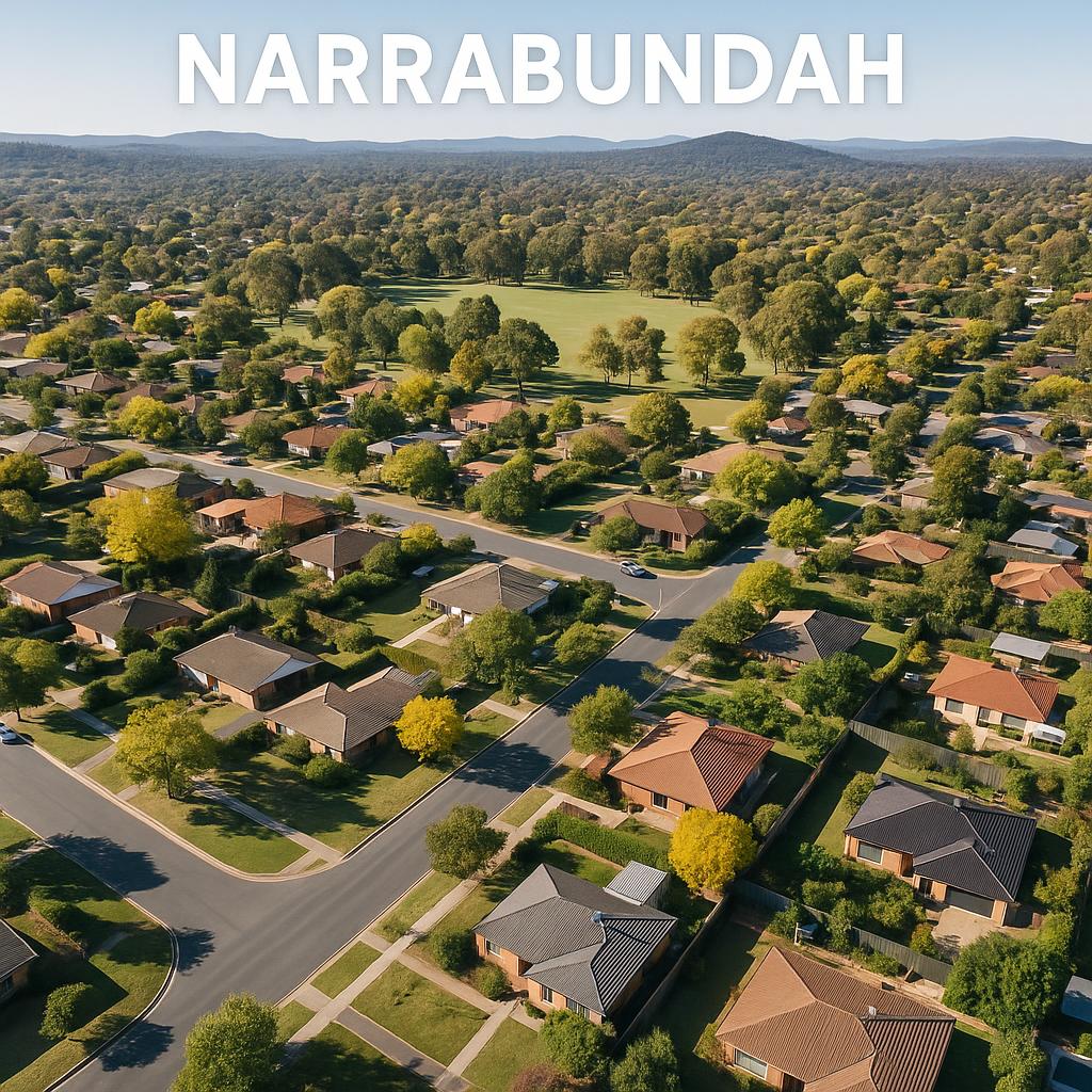 Aerial view of Narrabundah, Canberra