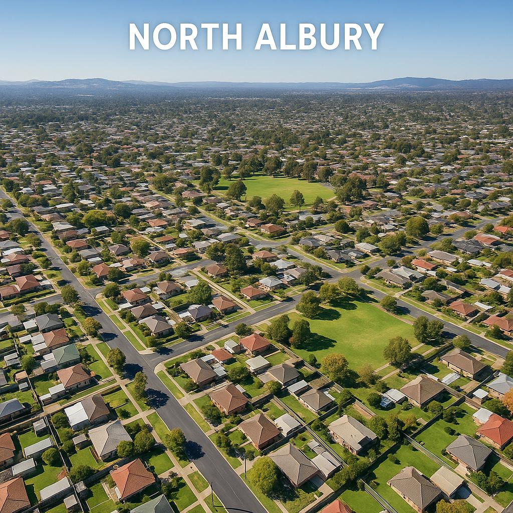 Aerial view of North Albury