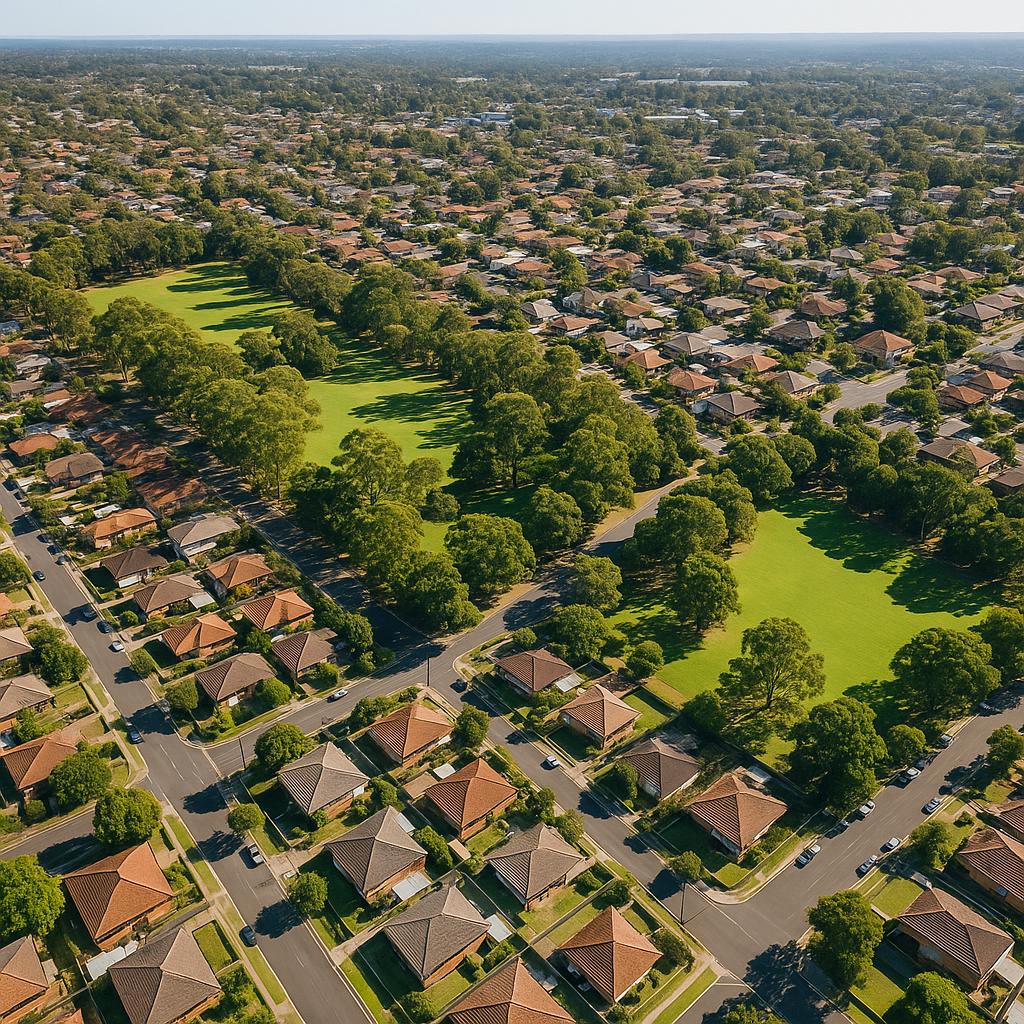 Aerial view of North Parramatta