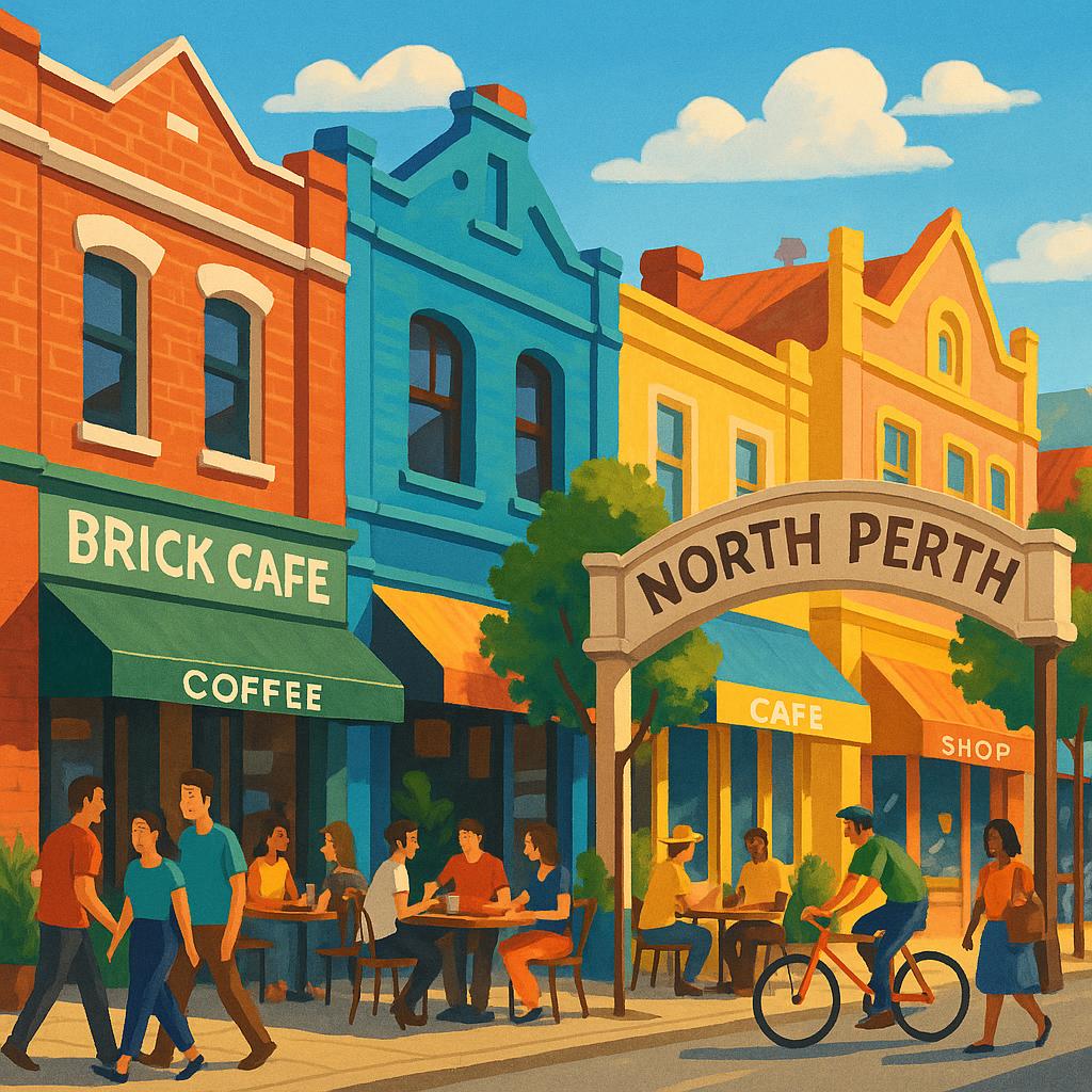 Vibrant street life in North Perth