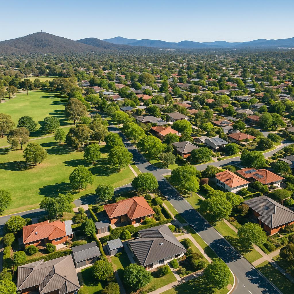 Aerial view of O'Connor suburb