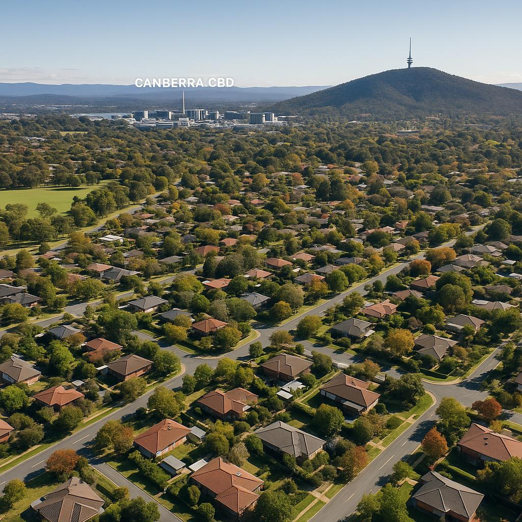 Aerial view of O'Connor suburb