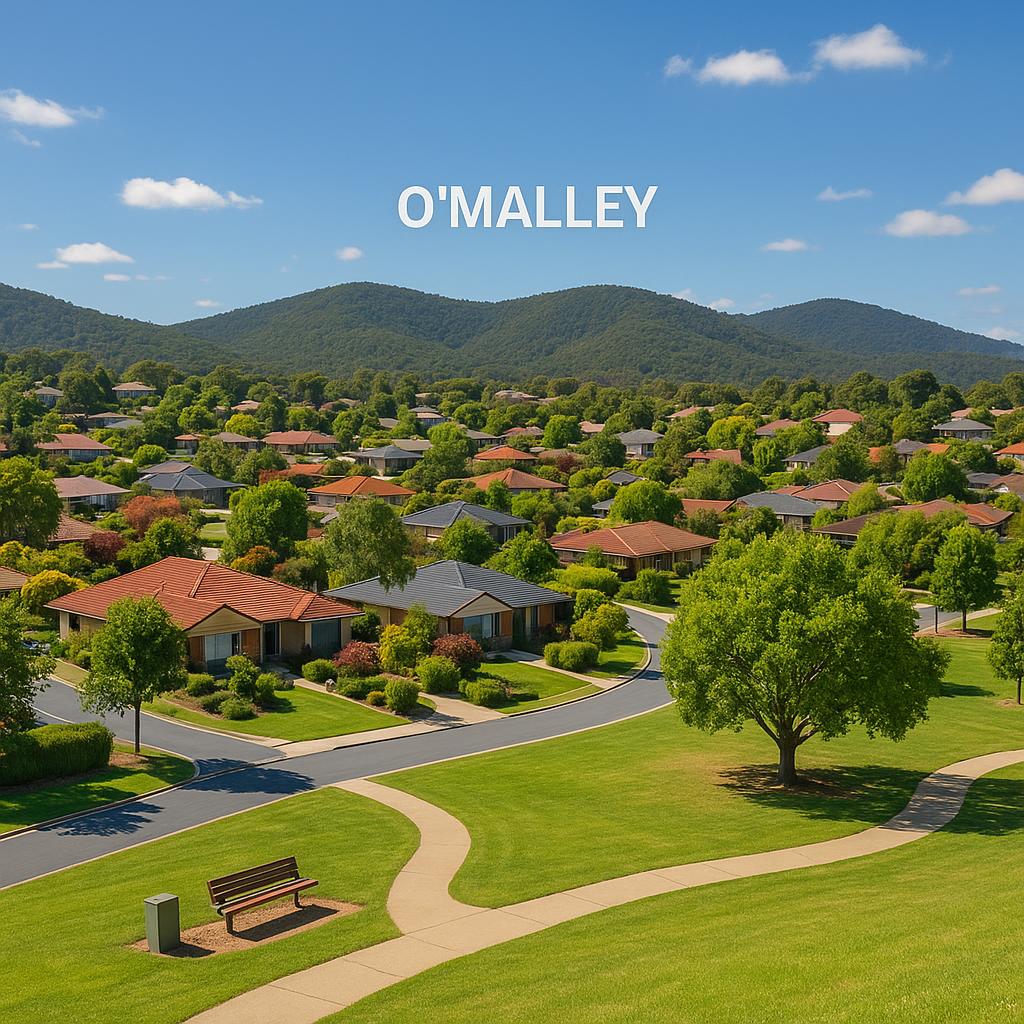 Scenic view of O'Malley suburb with homes and parks