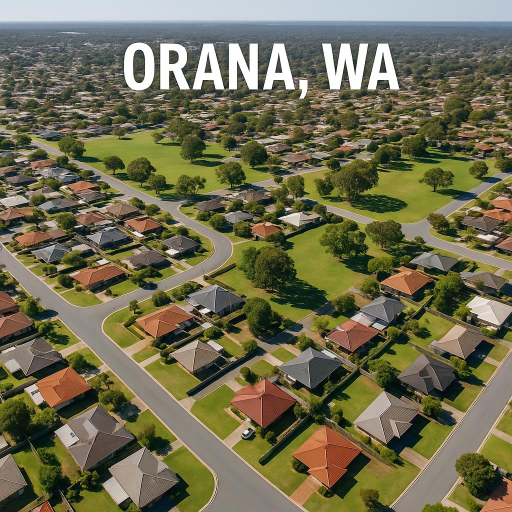 Aerial view of Orana, WA