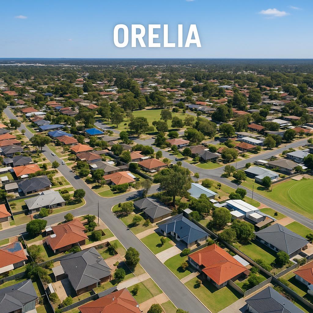 Aerial view of Orelia residential area