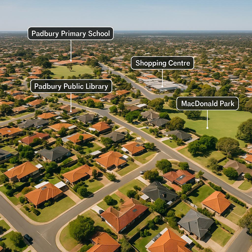 Aerial view of Padbury